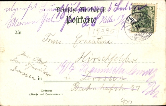 Chromo-Litho Plau in Mecklenburg, lodging house on the Klüschenberg, the Elde