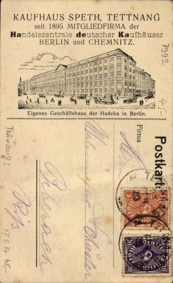 Ak Tettnang in Württemberg, Kaufhaus Speth
