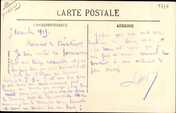 Postcard Acheres Yvelines, Station Road