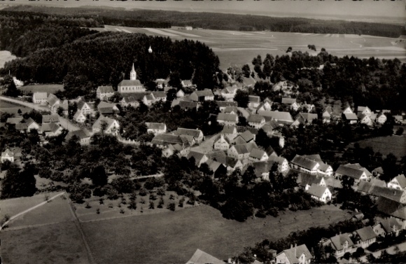 Ak Bellenberg in Schwaben, Fliegeraufnahme