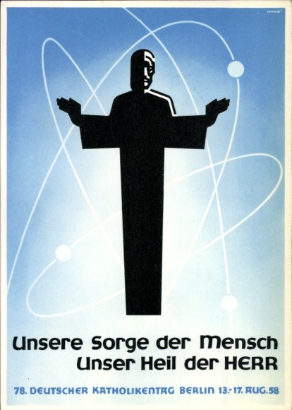 Postcard Berlin Charlottenburg, 78th German Catholic Congress 1958