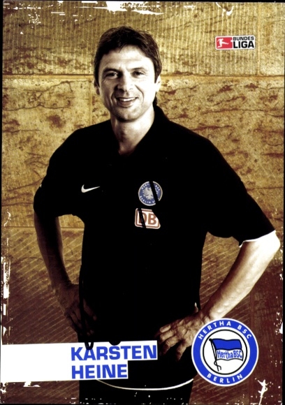 Autogrammkarte U23 Trainer Karsten Heine, Hertha BSC, Autogramm