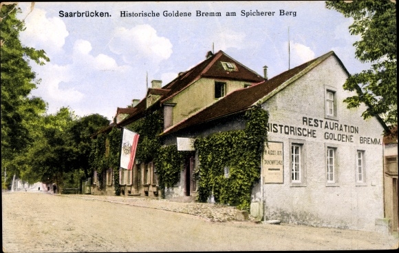 PC Saarbrücken, restoration Historical Goldene Bremm on Spicherer Berg, Spichern, Spicheren