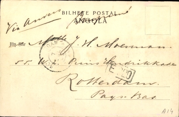 Postcard Luanda Angola, Rua da Alfandega