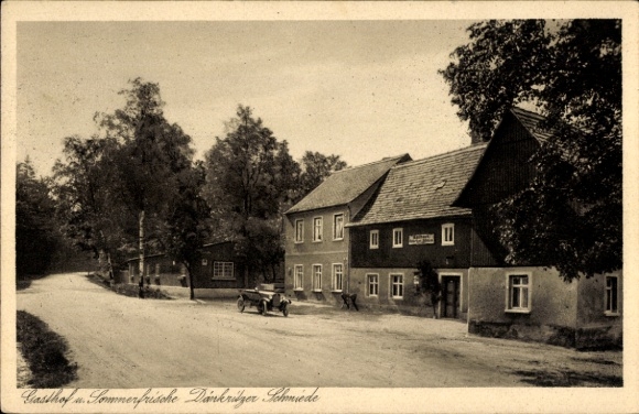 Postcard Dänkritz Neukirchen Pleiße, Gasthof Zur Schmiede