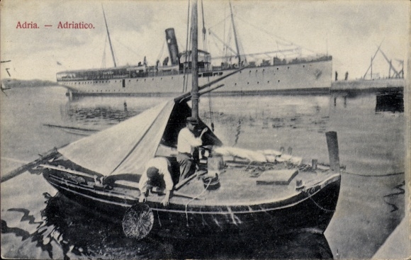 KP Rijeka Fiume Chorwacja, port, parowiec