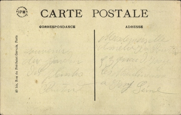 Postcard Paris, Jardin des Plantes, The White Bears are having fun