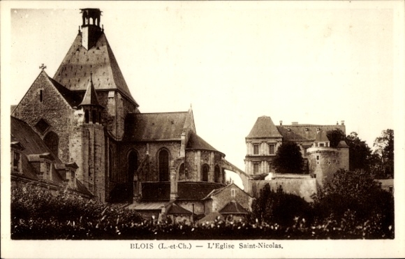 CPA Blois Loir et Cher, Eglise Saint Nicolas