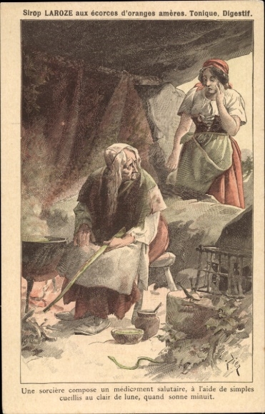 Artist Postcard LAROZE syrup with bitter orange peel, advertising