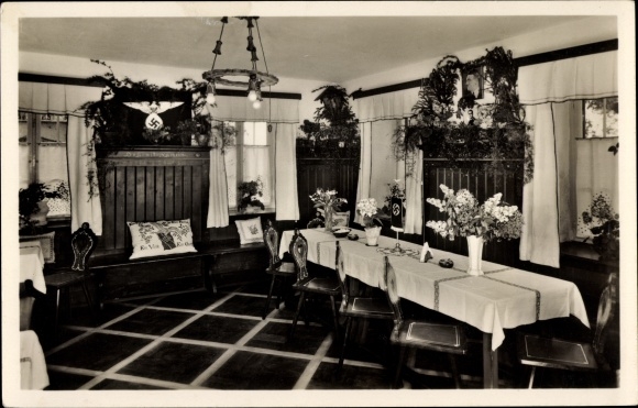 Postcard Lambach Seeon Seebruck Upper Bavaria, Gasthof Lambach, Hitler&#39;s favorite restaurant