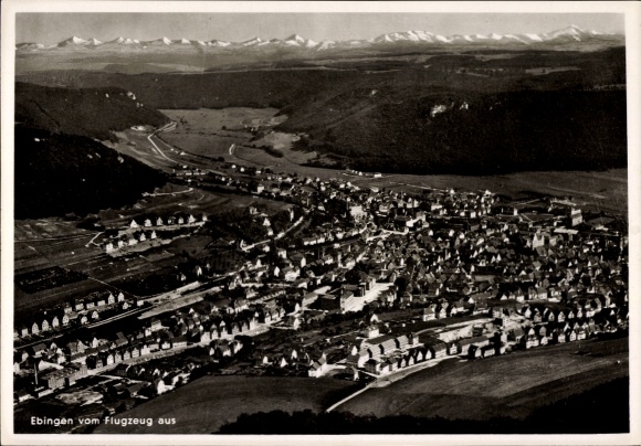 Ak Ebingen Albstadt, Fliegeraufnahme vom Ort