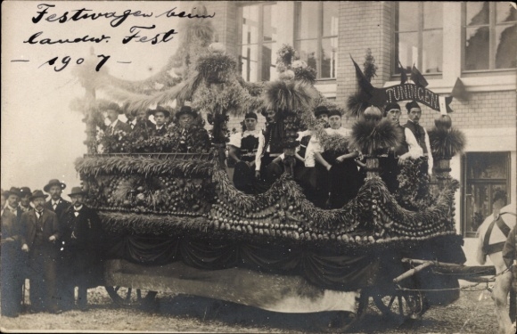 Ak Tuttlingen an der Donau Württemberg, Festagen beim landwirtschaftlichen Fest 1907