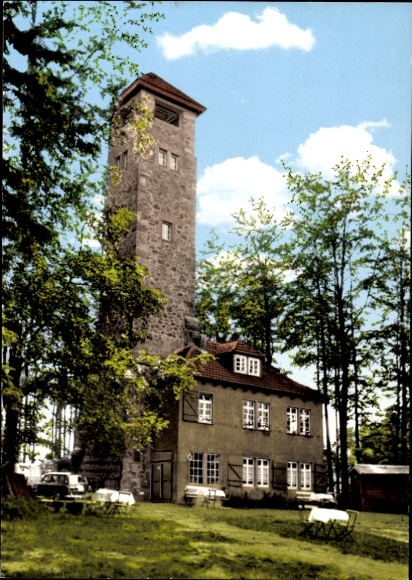 Ak Willingshain Kirchheim in Hessen, Ausflugsgaststätte Eisenberg, Turm