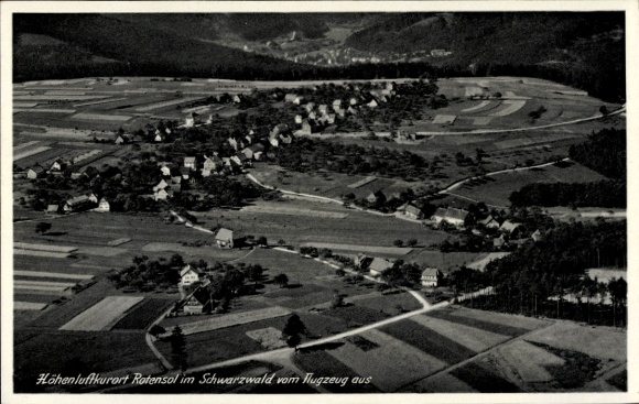 Postcard Rotensol Bad Herrenalb in the Black Forest, aerial photograph