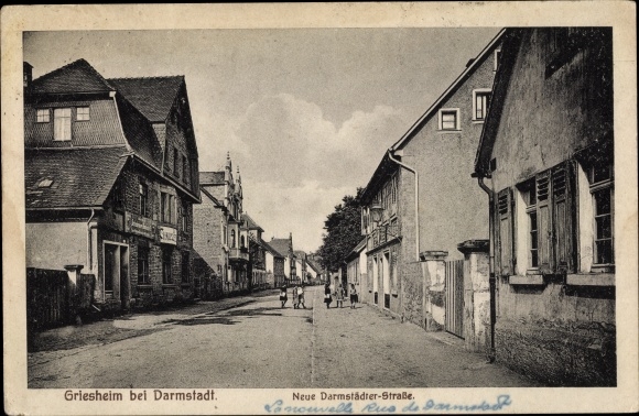 Postcard Griesheim in Hesse, Neue Darmstädter Strasse