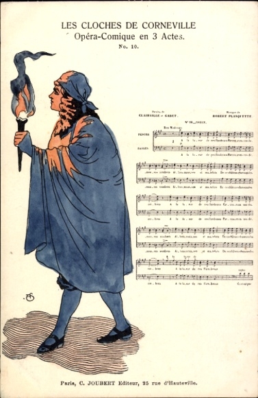 Song Postcard Les Cloches de Corneville, Opéra-Comique en 3 Actes