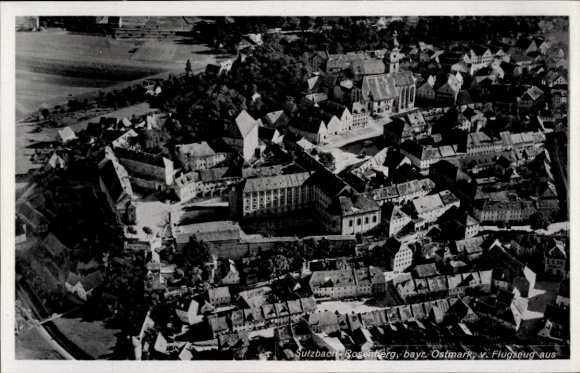 Ak Sulzbach Rosenberg Fränkische Alb Oberpfalz, Fliegeraufnahme