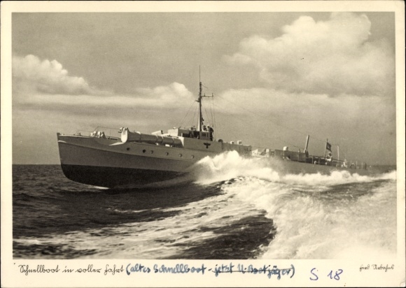 Ak Deutsches Kriegsschiff, S 18, Schnellboot, Kriegsmarine