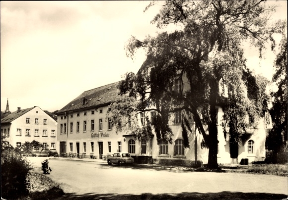 Ak Pockau im Erzgebirge Sachsen, Gasthof, Außenansicht