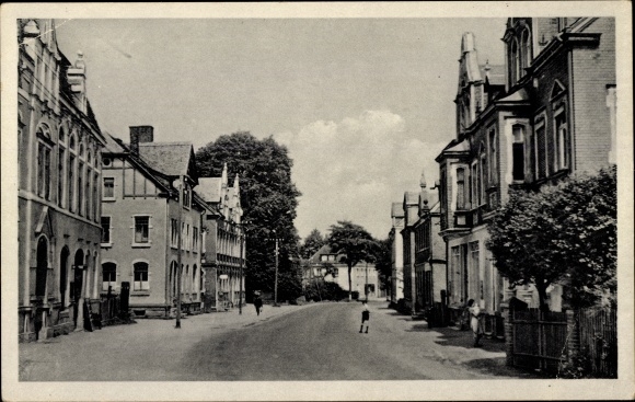 Postcard Bergen im Vogtland, Falkensteiner Strasse