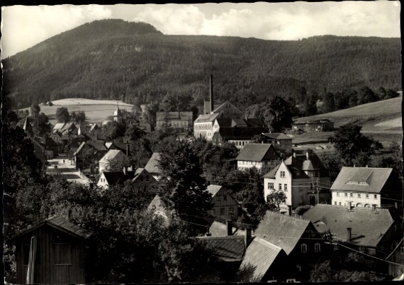 Postcard Waltersdorf Großschönau in Upper Lusatia, Panorama with Lausche