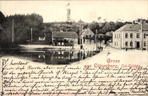 Ak Lütjenburg in Holstein, gedeeltelijk zicht