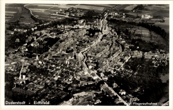 Ak Duderstadt Eichsfeld, Fliegeraufnahme