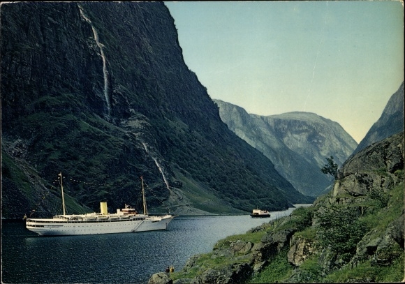 Ak Nærøyfjord Sogn Noorwegen, veerboot, bergen