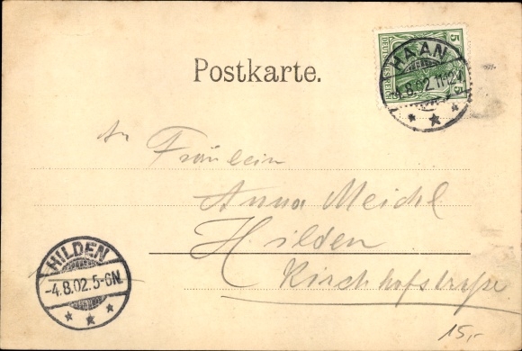 Postcard Haan North Rhine-Westphalia, Heidberger Mühle, Ittertal, owner Max Meurer