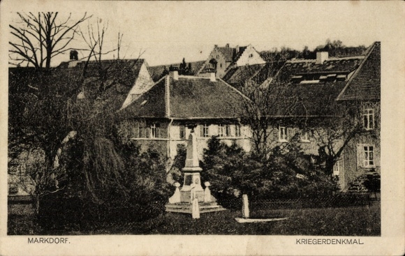 Postcard Markdorf Bodenseekreis Baden, War Memorial