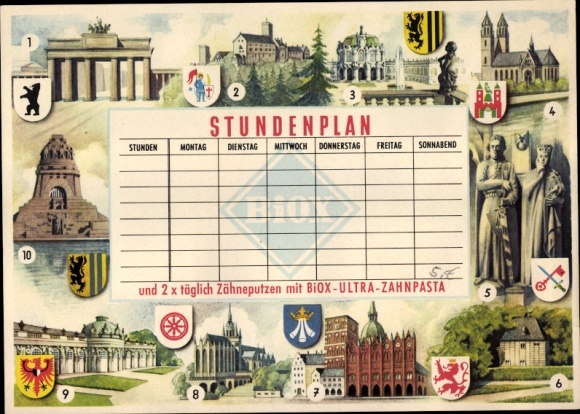 Timetable BIOX Ultra Toothpaste, do you know Central Germany? East Germany around 1960