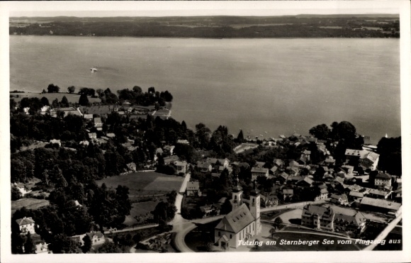 Ak Tutzing aan de Starnberger See Opper-Beieren, luchtfoto