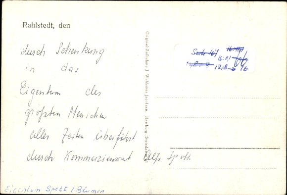 Postcard Hamburg Wandsbek Rahlstedt Altrahlstedt, 25 years of the shooting club 1931, group photo