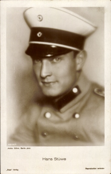 Postcard Actor Hans Stüwe, portrait in Uniform, Ross Verlag 4658 1