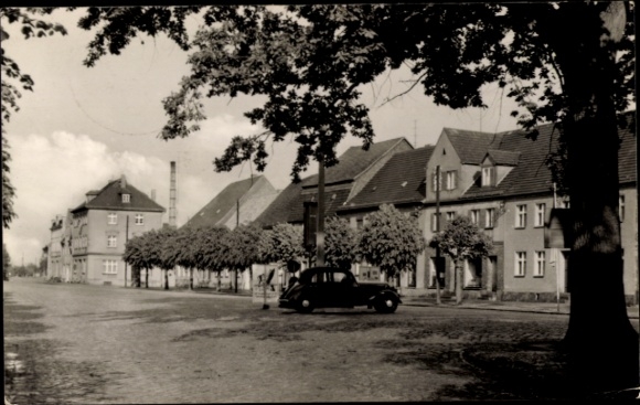 Postcard Sonnewalde in Lower Lusatia, market square