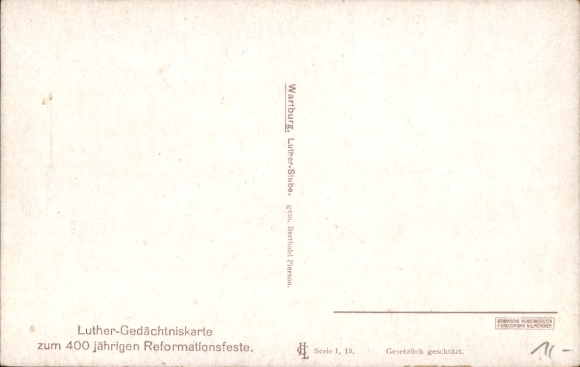 Artist Postcard Pierson, Berthold, Eisenach, Wartburg, Lutherstube