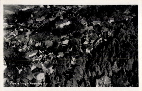 Postcard Elgersburg in Thuringia, aerial photograph