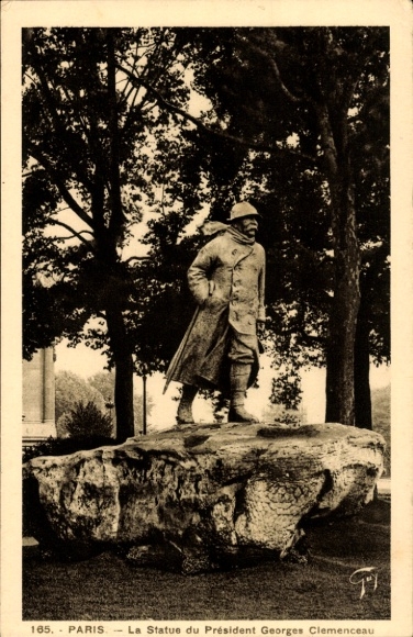 Ansichtkaart Parijs VIII, La Statue du President Georges Clemenceau
