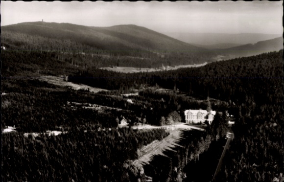 Postcard Sand Bühl in Baden, Sandsee, Kurhaus Sand, aerial photograph