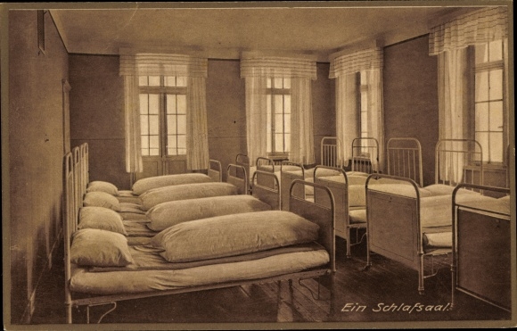Ak Elmstein in der Pfalz, Pfälzisches Ferienheim E.V., Schlafsaal
