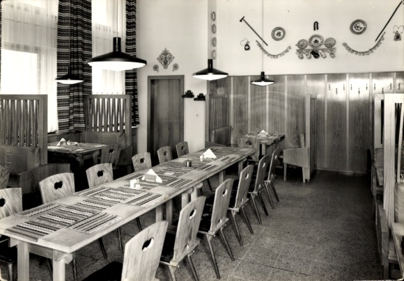 Ak Wilsdruff in Sachsen, Autobahnraststätte Csarda, Ungarisches Restaurant, Innen