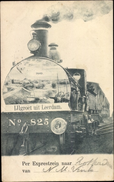 Ak Leerdam Südholland, Teilansicht, Eisenbahn