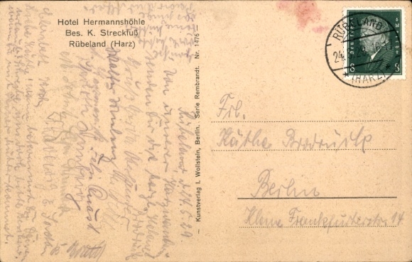 Ak Rübeland Oberharz am Brocken, uitzicht vanaf Nebelholz, Hermannshöhle, Baumannshöhle