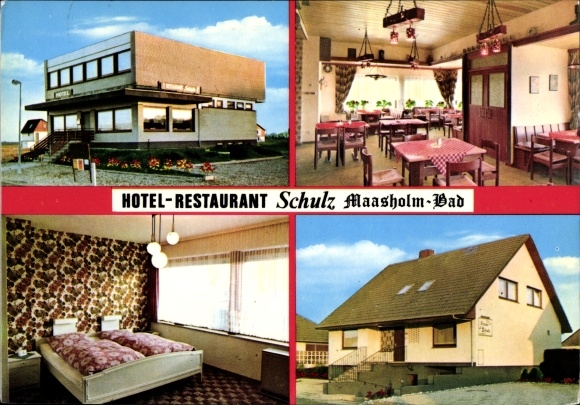 Ansichtkaart Maasholm aan de Schlei, Hotel-Restaurant Schulz