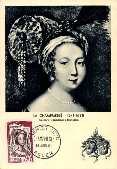 Maksymalny CPA La Champmesle, Celebre tragedienne francaise, 1641-1698