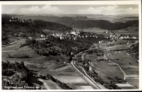 Postcard Stühlingen in the Black Forest Baden, aerial photograph
