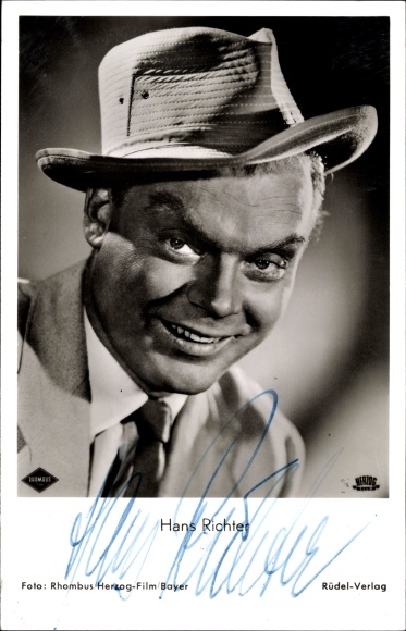 Ak Schauspieler Hans Richter, Portrait, Autogramm