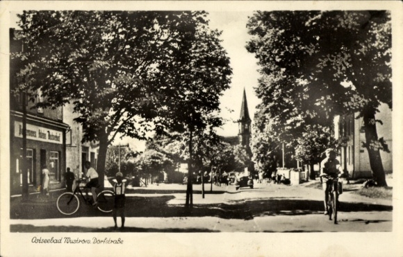 Postcard Ostseebad Wustrow Fischland, Dorfstraße