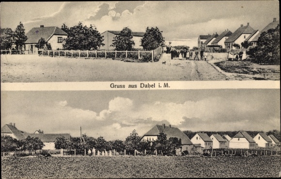KP Dabel w Meklemburgii, widoki częściowe, domy osadnicze