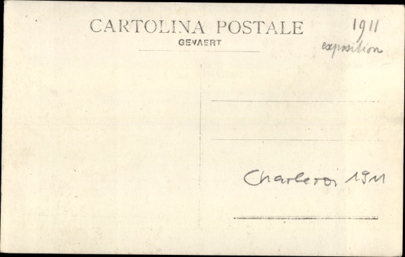 Photo Postcard Charleroi Wallonia Hainaut, l&#39;Exposition 1911, visitor